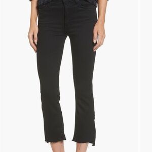 MOTHER Black The Insider Cropped  Jeans